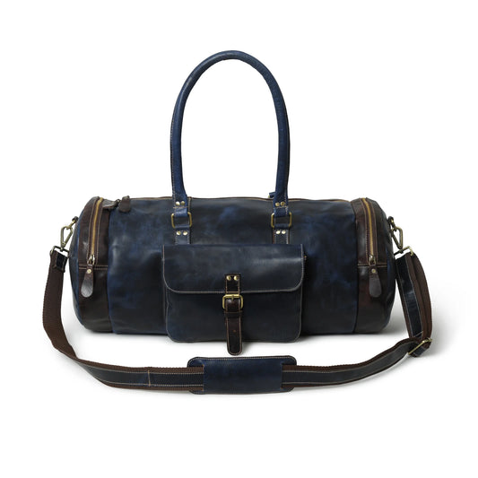 Tannery Blue Leather Duffle